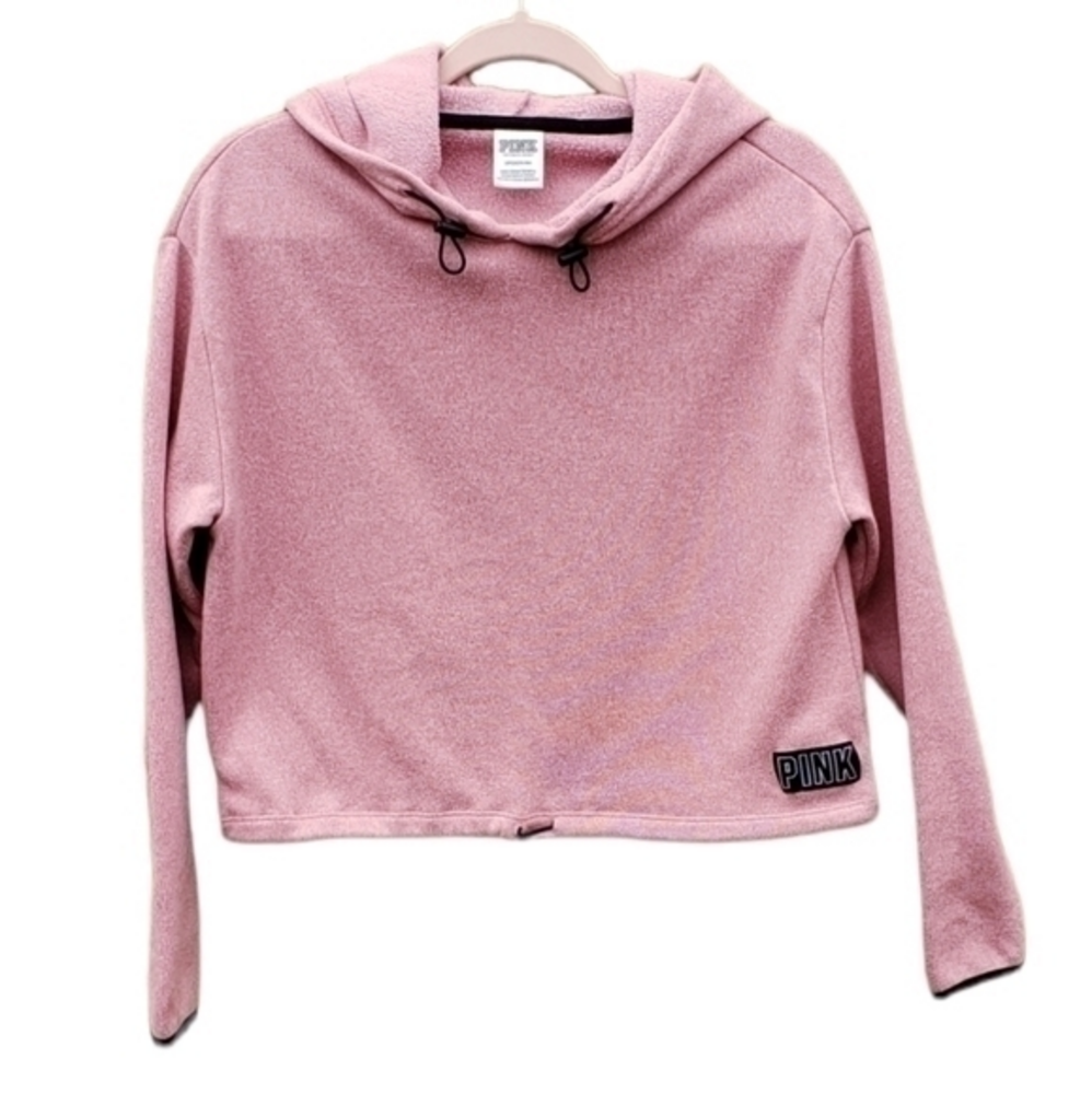 PINK Victoria's Secret Pullover Drawstring Hoodie Sweatshirt‎ Cropped Top Small